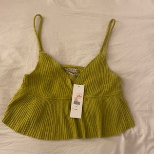 Green crop top